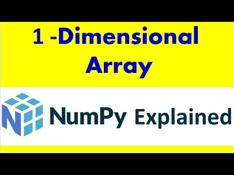 Numpy Array 1d One Dimensional Numpy Array Part 01