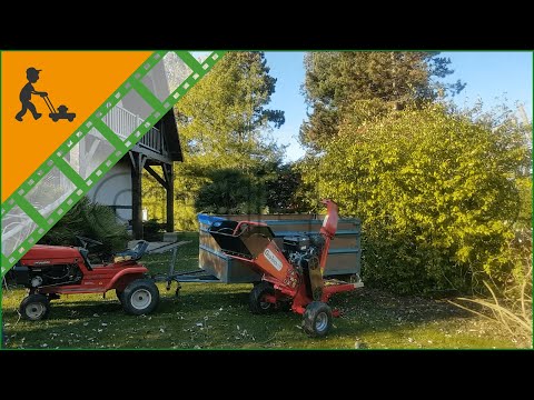 GeoTech PCS 155 BSE petrol garden shredder - 14 HP petrol engine, electric start - Customer's video