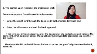 Settlement of Guests' Bill