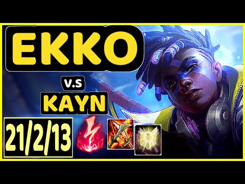 AHAHACIK (EKKO) vs KAYN - 21/2/13 KDA JUNGLE GAMEPLAY - EUW Ranked GRANDMASTER