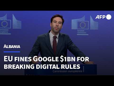 Video Thumbnail: EU fines Google 890 mn euros for breaking digital rules | AFP