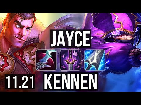 JAYCE vs KENNEN (TOP) (DEFEAT) | 8 solo kills, 300+ games | BR Grandmaster | 11.21