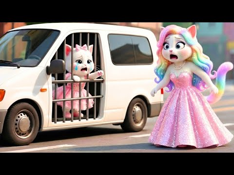 Mama Cat Saves Kitten From The Animal Catcher In A Car 🚗😿🐾| Ai Cat Story