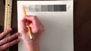 How to create a value and gradation scale using a pencil (5th grade)