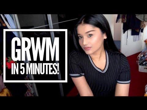 GRWM in 5 MINUTES! | Morning Everyday Simple Glam Makeup Routine | Quick and Easy! Video