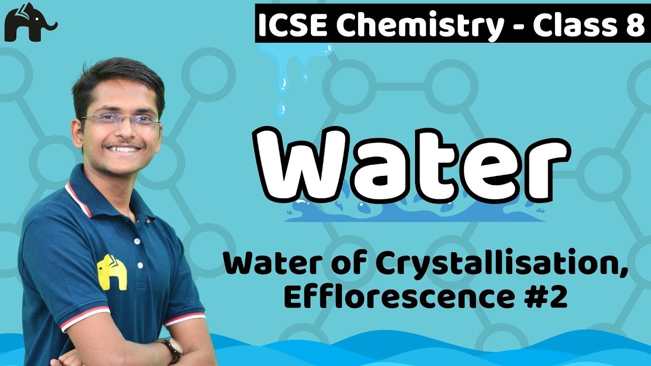 Water Class 8 Science ICSE | Selina Chapter 8 | Water of Crystallisation, Efflorescence  #2