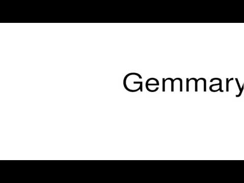 How to pronounce Gemmary