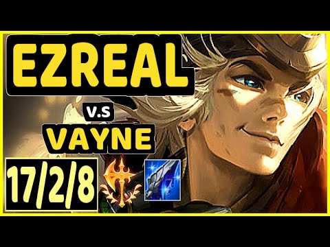 SHORTHOP (EZREAL) vs VAYNE - QUADRAKILL 17/2/8 KDA BOTTOM ADC GAMEPLAY - NA Ranked GRANDMASTER