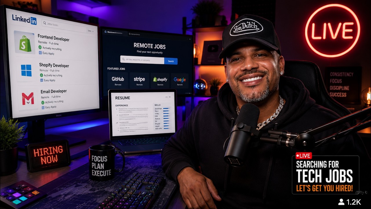Web Developer Looking For Tech Jobs Live + Q&A
