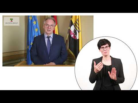 In Gebärdensprache: Ministerpräsident Haseloff zu den Corona-Lockerungen