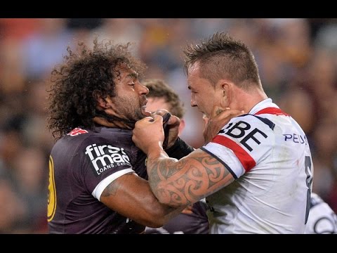 Sam Thaiday vs Jared Waerea-Hargreaves (Broncos vs Roosters 2015)