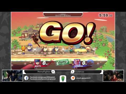 GUMS 13 Singles (Winner's Bracket) - IceArrow (Greninja) vs PrimeFighter (Marth)