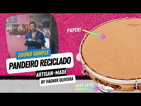 Pandeiro Reciclado 10'' paper skin, spare head and bag - Vagner Oliveira A602162 Sound Sample