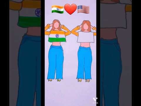🇮🇳❤🇺🇸#art #youtubeshorts #shortsvideo #viral #love #trending #india #drawing #shorts #short #flag