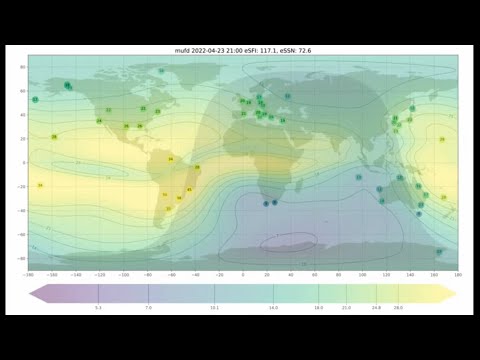 #HamRadio Live! 435 Help WX4TV. How To Read MUF Maps The Yaesu 450D & Your DX Solar Weather Forecast