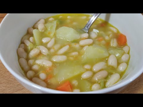 SOPA DE ALUBIAS CON VERDURAS, fácil, economica y sana con Mambo!!!