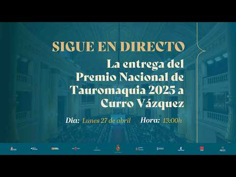 Entrega del Premio Nacional de Tauromaquia 2025 a Curro Vázquez