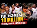 Peller on the street of Lagos showing people love.
