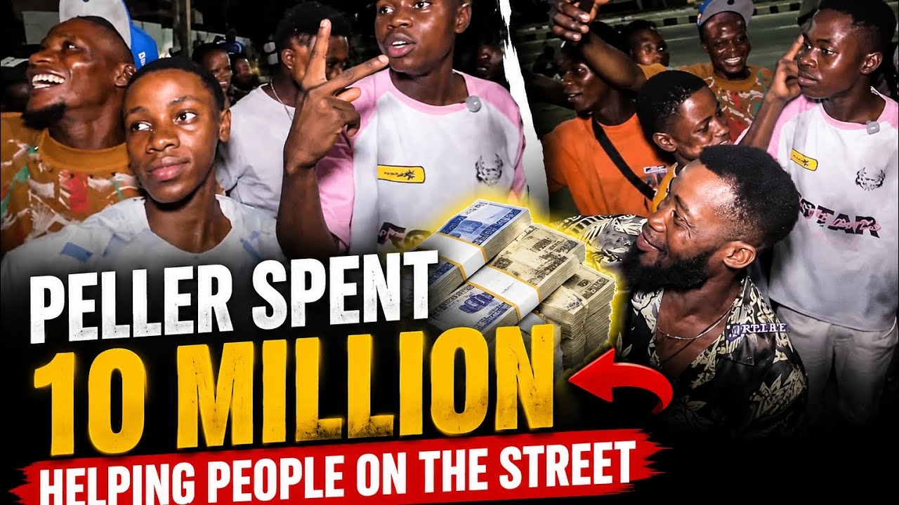 Peller on the street of Lagos showing people love.
