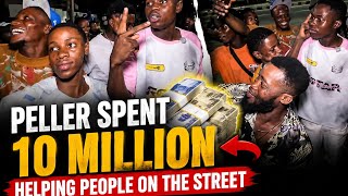 Peller on the street of Lagos showing people love.