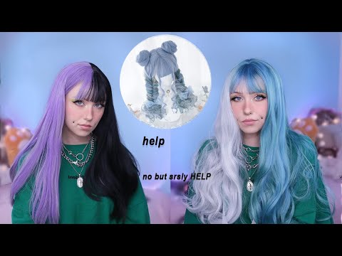 Styling CHEAP synthetic wigs like their pictures :s /...