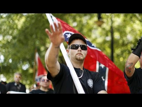 USA: Ku Klux Klan protests against the removal of the Confederate flag