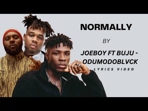 Normally by Joeboy ft BNXN fka Buju Odumodublvck lyrics video