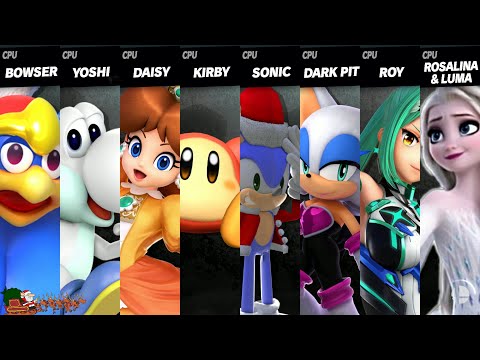 Dedede vs Yoshi vs Daisy vs WaddleDee vs Sonic vs Rouge vs Pneuma vs Elsa
