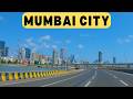 Mumbai 4K Driving Downtown To Marine Drive Coastal Road