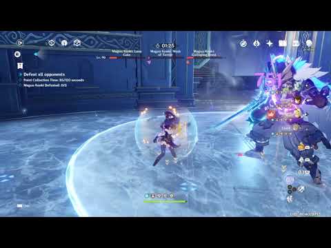 Genshin - Vagabond Domain 6 (7050pt clear)[Eula, Zhongli, Bennett, Lisa]