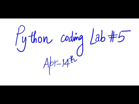 Python Coding Lab 5