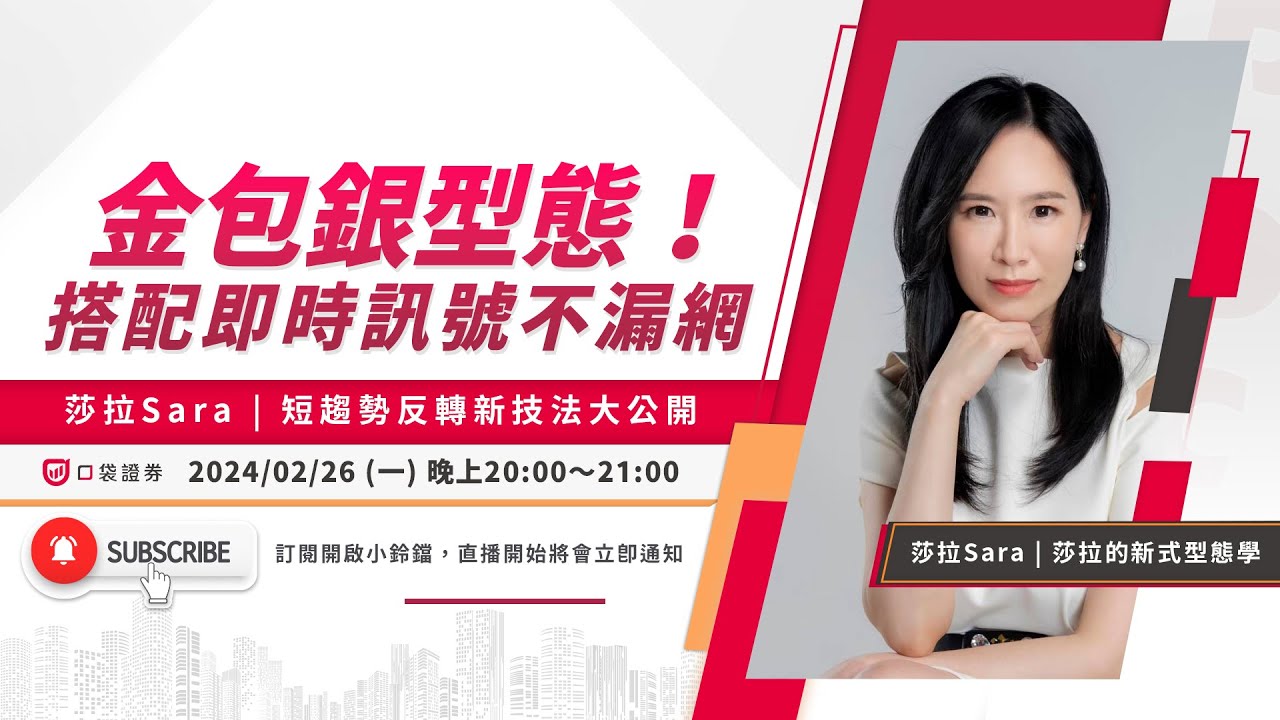 莎拉Sara | 短趨勢反轉新技法大公開-金包銀型態!搭配即時訊號略不漏網