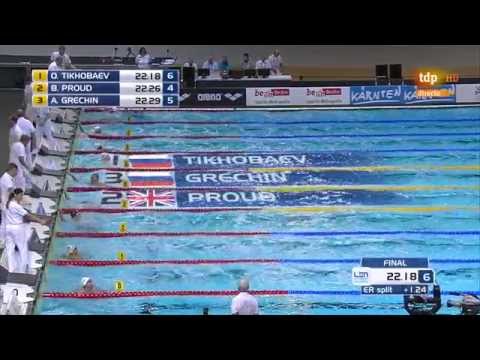 Men's 50m freestyle heats 5,6&7 LEN European Swimming Championships Berlin 2014