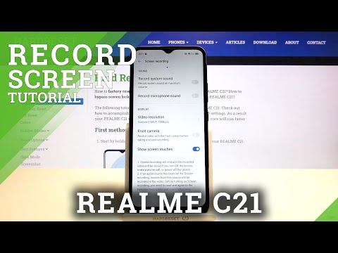 How to Switch On/Off Screen Touches in Screen Recorder - REALME C21