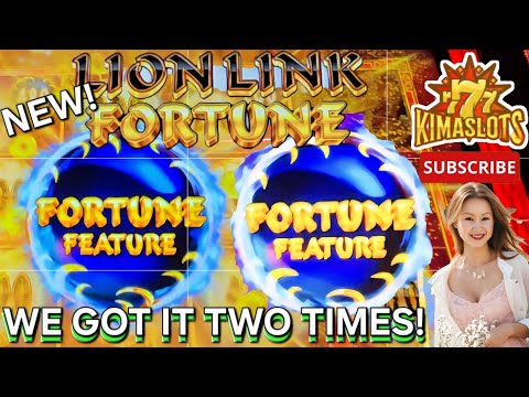 TWICE AS NICE! "LION LINK - FORTUNE" #casino #slotmachine #bonus #gambling #slots #fortunefeature 