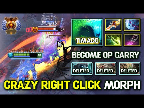CRAZY RIGHT CLICK CARRY By TimadoGOD Morphling With Butterfly + Divine Rapier Build 100% Delete All