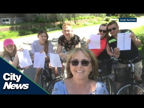 Quebec woman hosts Ukrainian family of five who fled the war