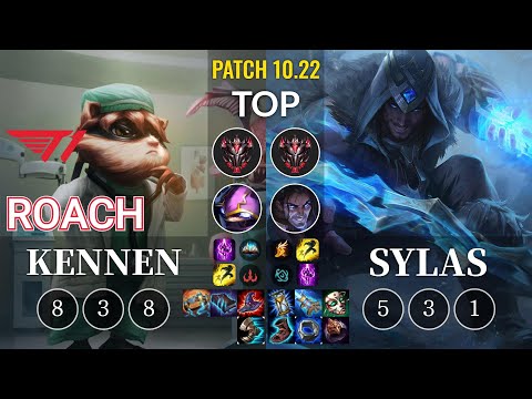 T1 Roach Kennen vs Sylas Top - KR Patch 10.22