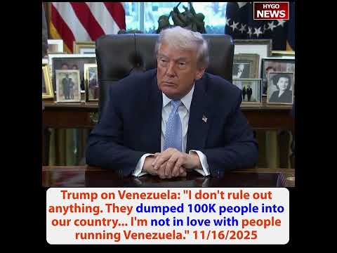 Trump: Dem problem, Dems were Epstein's friends; Trump on Venezuela: I don't rule out anything
