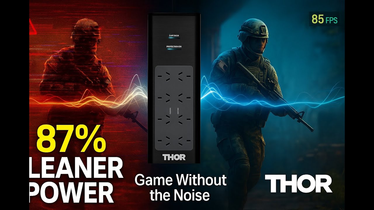 87% Cleaner Power = Smoother Gaming – Thor Prodigy Active Filter
