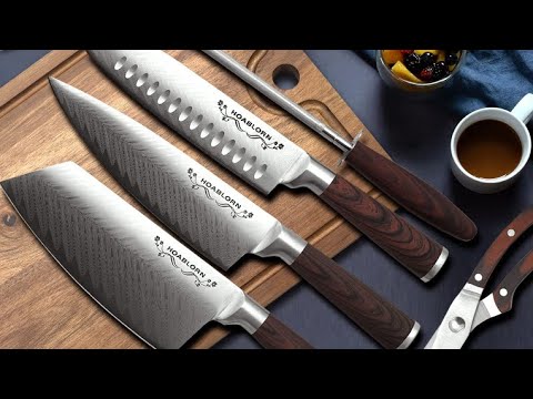 HOABLORN Acacia 15pcs Knife Block Set Series AK01 Review, Good quality, every part of all the knives