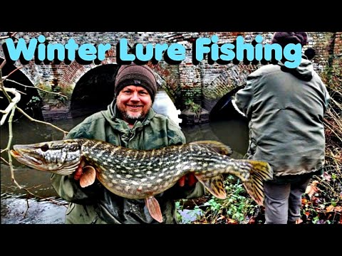 Winter Pike Fishing Challenge  Lure Fishing Small Rivers (Video 274)