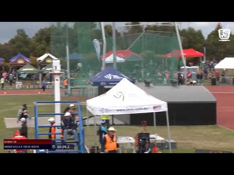 Mixed U13 4 x 100m Heat 1 - 2019 SUBWAY State Relay Championships // LAVicTV