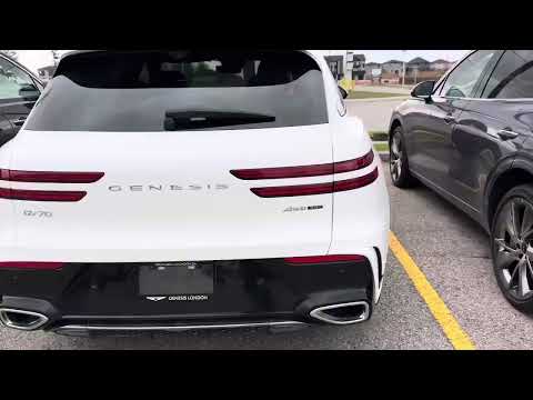 2026 Genesis GV70 3.5T Sport Suede AWD in White for sale at Finch Hyundai in London, ON