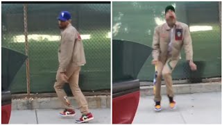 Chris Brown Dancing &quot;Go Crazy&quot; In the street