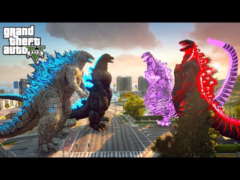 Godzilla and Heisei Godzilla vs Shin Godzilla Brother - Best GTA V Mods