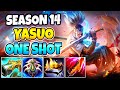 FULL BURST YASUO SEASON 14 NEW ITEMS FULL LETHALITY - FORESEEN YASUO (ONE-SHOT) - League of Legends