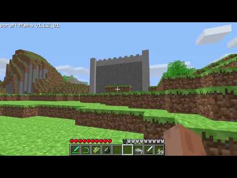 Making An EPIC Mine Entrance (And Window) In Alpha Minecraft