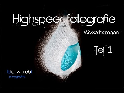 Highspeedfotografie 1/3  Wasserbomben zerplatzen lassen / Highspeedphotography Wasser einfrieren