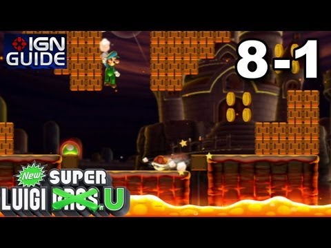 New Super Luigi U 3 Star Coin Walkthrough - Peach's Castle 1: Magma Moat